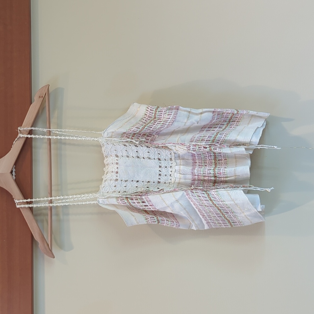 Free People Boho Semi-Sheer Breezy Strappy Top